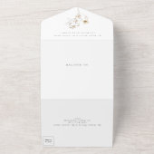 Matig overvloedig gedroogd wild Pampas Wedding All In One Uitnodiging (Buitenkant)