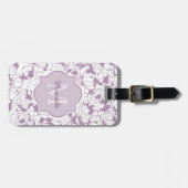 Matig Paars bloemenmeisje met naam Bagagelabel (Voorkant horizontaal)