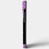 Matig Paars lichtgewicht glitter-dripmonogram Case-Mate iPhone Case (Achterkant / Links)