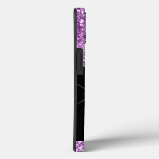 Matig Paars lichtgewicht glitter-dripmonogram Case-Mate iPhone Case (Achterkant / Rechts)
