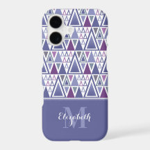 Matig paars roze roze patroon monogrammen