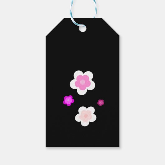Matig paars voorlooppatroon cadeaulabel (Voorkant)