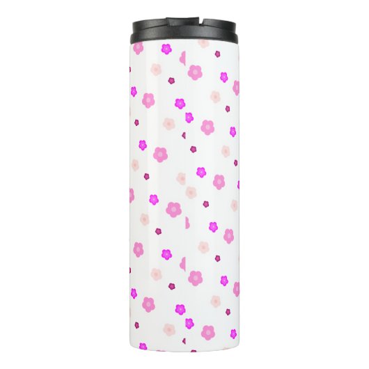 Matig paars voorlooppatroon thermosbeker (Achterkant)