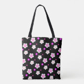 Matig paars voorlooppatroon tote bag (Achterkant)