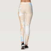 Matig pasta varicoliseerde Abstracte zeugen Leggings (Achterkant)