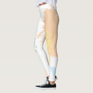 Matig pasta varicoliseerde Abstracte zeugen Leggings