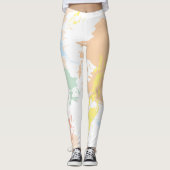 Matig pasta varicoliseerde Abstracte zeugen Leggings (Voorkant)