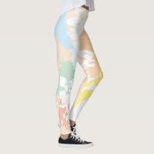 Matig pasta varicoliseerde Abstracte zeugen Leggings (Rechts)