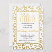 Matig patroon van luipaard goudglitter geweldig 50 kaart (Voorkant)