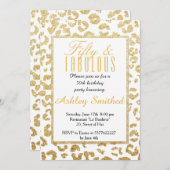 Matig patroon van luipaard goudglitter geweldig 50 kaart (Voorkant / Achterkant)