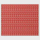 Matig patroon van rode en witte Valentijnsdag Cadeaupapier (Vlak)