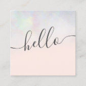 Matig pens nacre ombre blush roze hallo vierkante visitekaartje (Voorkant)