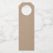 Matig penseelscript voor pretkerst Tartan Kraft Flessenhanger (Achterkant)