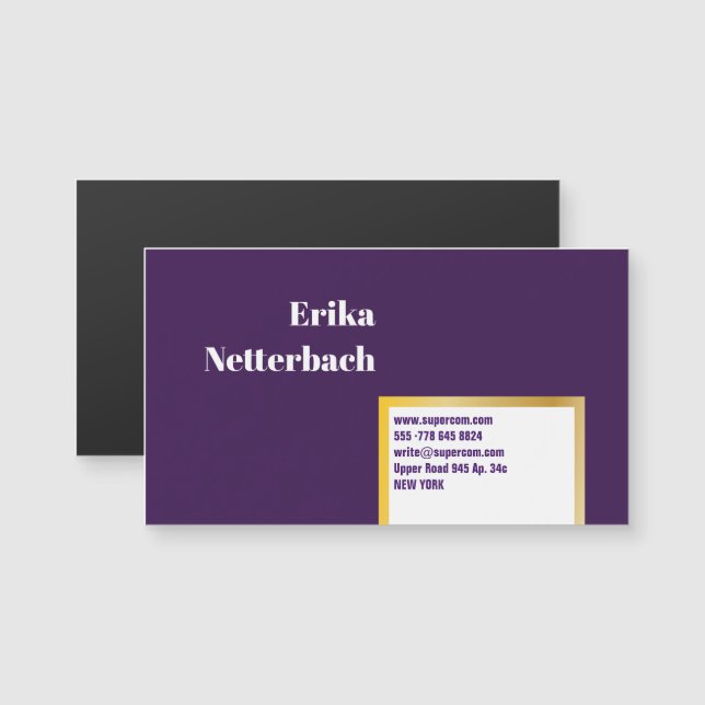 Matig platte, goudvette magnetische kaarten (Voorkant / Achterkant)