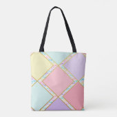 Matig plaveisel geometrisch goudmonogram van het t tote bag (Achterkant)