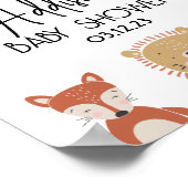 Matig poster Baby shower baby (Hoek)