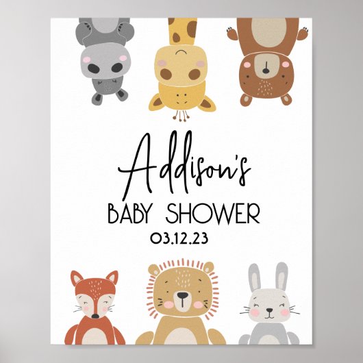 Matig poster Baby shower baby (Voorkant)