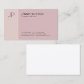 Matig professioneel elegante kleurenmonogram visitekaartje (Voorkant / Achterkant)