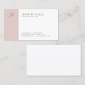 Matig professioneel elegante kleurenmonogram visitekaartje (Voorkant / Achterkant)