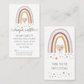 Matig regenbooggemuild Blush Baby Girl Diaper Visitekaartje (Voorkant / Achterkant)