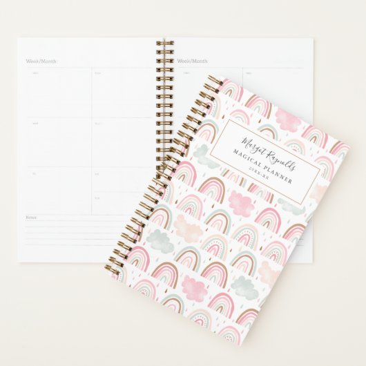Matig regenboogpatroon Magisch Planner (Display)