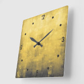 Matig roestgeel, grijs, abstract vierkante klok (Hoek)