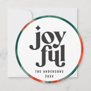 Matig rood, abstract geschilderd kerstfeest feestdagenkaart