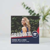 Matig Rood Blauw | Foto Afstuderen Afstuderen Kaart (Staand voorkant)