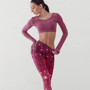 Matig rood en roze glitter Sparkles Gift Leggings