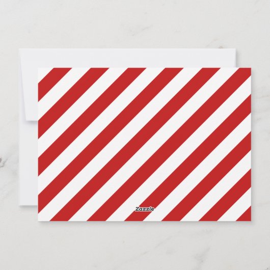 Matig rood en wit kerstfoto, collage feestdagenkaart (Achterkant)