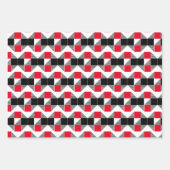 Matig rood en zwart buffelesthetisch inpakpapier vel (Voorkant 3)