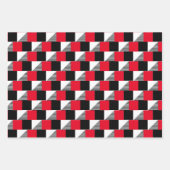 Matig rood en zwart buffelesthetisch inpakpapier vel (Voorkant)