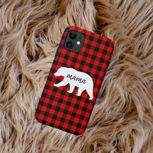 Matig rood geplakt met wit Beer Case-Mate iPhone Case