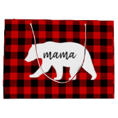 Matig rood geplakt met wit Beer Groot Cadeauzakje (Achterkant)