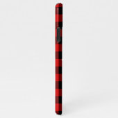 Matig rood geplakt met wit Beer iPhone Hoesje (Rechterkant)