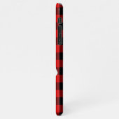 Matig rood geplakt met wit Beer iPhone Hoesje (Linkerkant)