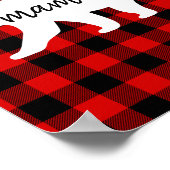 Matig rood geplakt met wit Beer Poster (Hoek)