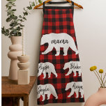 Matig rood geplakt met wit Beer Schort<br><div class="desc">Modern Red Pset and White Mama Beer Gift. Beste persoonlijke cadeautjes voor Moederdag,  Kerstmis,  Vrouwendag of Mam Birthday. Verrassend mam met een cadeau dat net zo geweldig is als zij.</div>