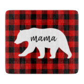 Matig rood geplakt met wit Beer Snijplank (Voorkant)