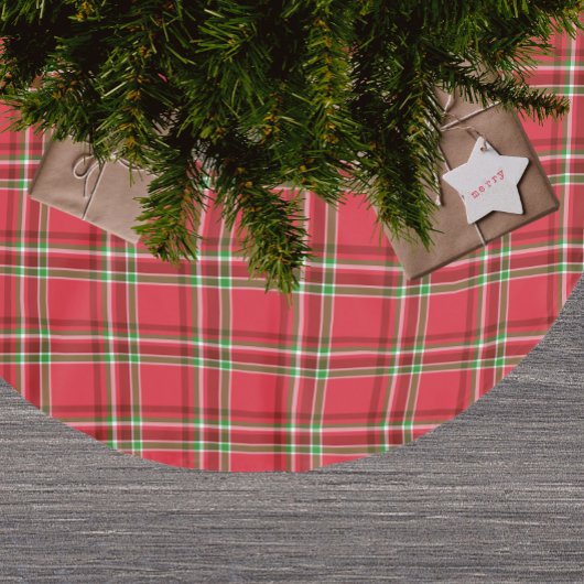 Matig rood met Kerstmis met tartan Kerstboom Rok