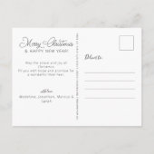 Matig rood script kerst met pretentieuze kerst briefkaart (Achterkant)