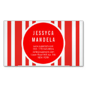 Matig rood visitekaartje magneet (Voorkant)