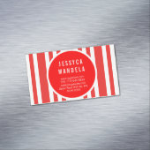 Matig rood visitekaartje magneet (Voorbeeld)