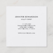 Matig rood waterverf splash gold lijst vierkante visitekaartje (Achterkant)