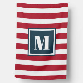 Matig rood wit en blauw patriottisch monogramme huisvlag