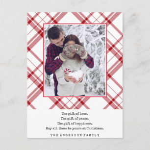 Matig Rood Wit Kerstfeest Briefkaart