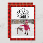 Matig rood zwart Buffalo geplakt vun script eenvou Feestdagenkaart (Voorkant / Achterkant)