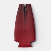 Matig Rood-Zwart Glanzend Vignette Flesjeskoeler (Achterkant)