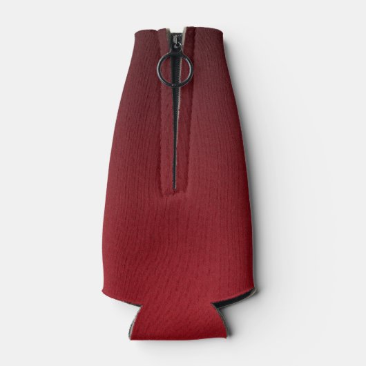 Matig Rood-Zwart Glanzend Vignette Flesjeskoeler (Achterkant)