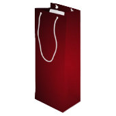 Matig Rood-Zwart Glanzend Vignette Wijn Cadeautas (Achterkant Gekanteld)